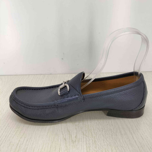 グッチ GUCCI シボ革 ホースビット レザーローファー メンズ 7 1/2