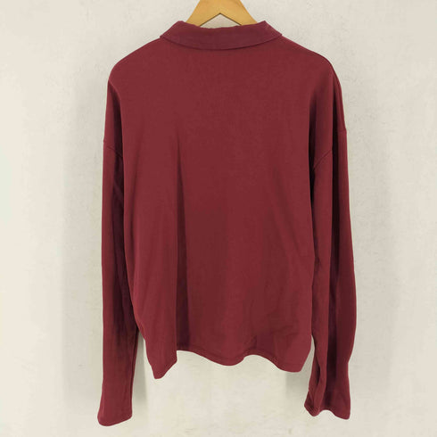 ザラ ZARA コットン 比翼ボタン 長袖 ポロシャツ メンズ L-XL