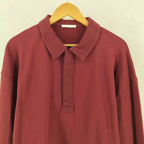 ザラ ZARA コットン 比翼ボタン 長袖 ポロシャツ メンズ L-XL