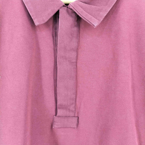 ザラ ZARA コットン 比翼ボタン 長袖 ポロシャツ メンズ L-XL