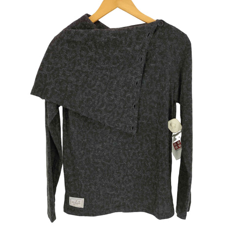 ロフトスキー rovtski 日本製 オフタートルネック レオパード 異素材 L/S カットソー Y2K レディース