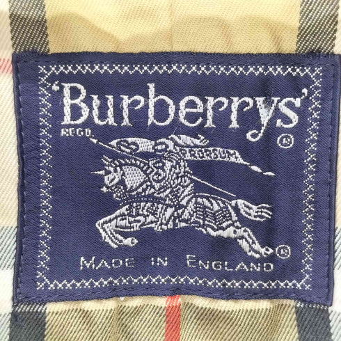 バーバリーズ BURBERRYS 裏地ノバチェック 比翼 ステンカラーコート メンズ