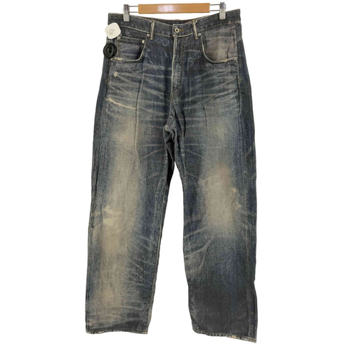 ザラ ZARA ウォッシュド加工 転写プリント バギーフィット ジーンズ メンズ 32