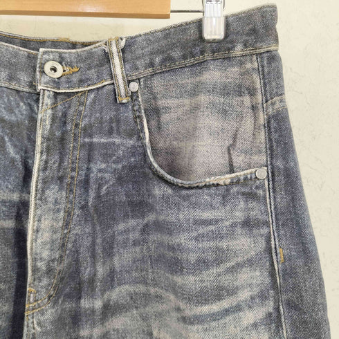 ザラ ZARA ウォッシュド加工 転写プリント バギーフィット ジーンズ メンズ 32