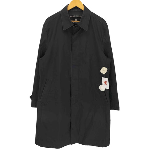 バーバリーブラックレーベル BURBERRY BLACK LABEL 裏地ノバチェック 比翼 ステンカラーコート メンズ LL