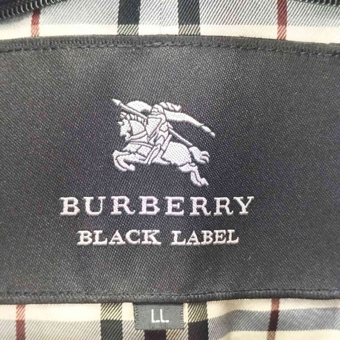 バーバリーブラックレーベル BURBERRY BLACK LABEL 裏地ノバチェック 比翼 ステンカラーコート メンズ LL