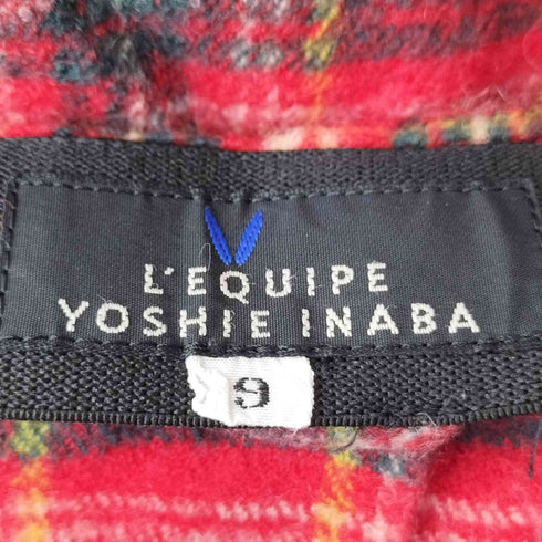 レキップヨシエイナバ LEQUIPE YOSHIE INABA ウールブレンド タータンチェックスカート レディース