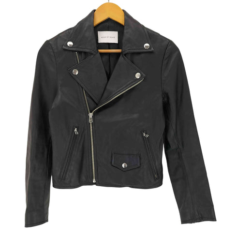 アダムエロペ Adam et Rope SHEEPSKIN LEATHER シープスキン ダブルライダースジャケット レディース 36
