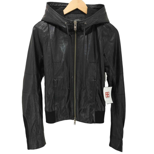 マウジー moussy ラムレザーフーデットジャケット レディース JPN:1