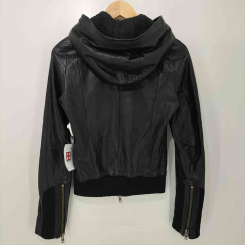 マウジー moussy ラムレザーフーデットジャケット レディース JPN:1