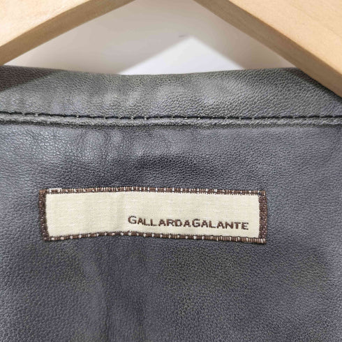 ガリャルダガランテ GALLARDAGALANTE ラムレザーノーカラージャケット レディース FREE
