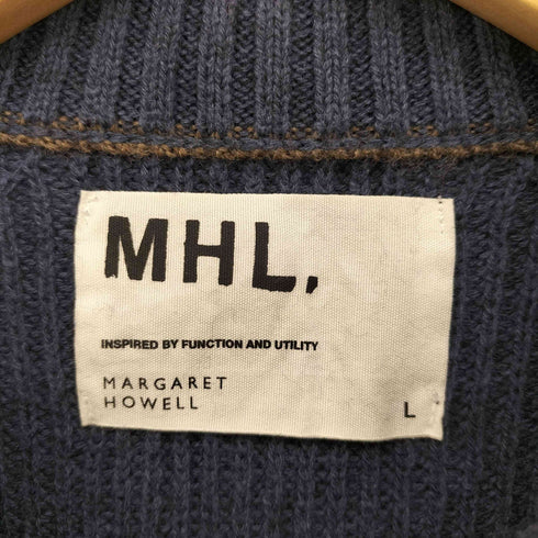 エムエイチエル MHL. リブ編み コットン ウール ニットカーディガン メンズ import:L