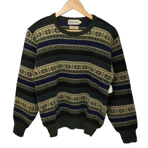 総柄 ウールニット メンズ import:M