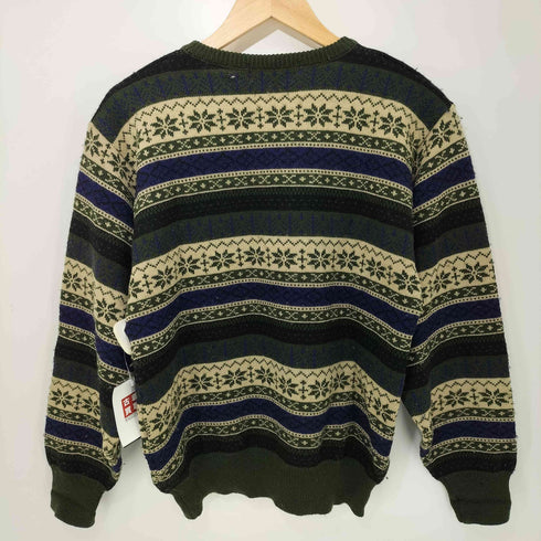 総柄 ウールニット メンズ import:M
