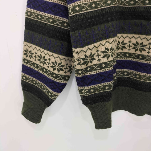 総柄 ウールニット メンズ import:M