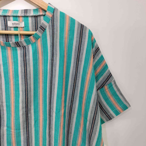 WAKAMI ストライプ 半袖Tシャツ メンズ JPN:M