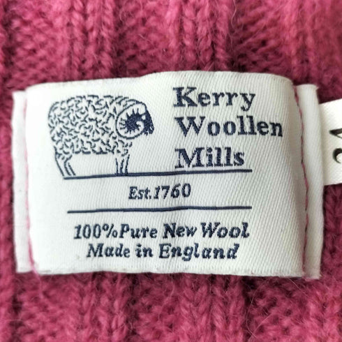 ケリーウーレンミルズ kerry woollen mills イギリス製 ピュアウール オーバーサイズ Vネック ローゲージ ニット レディース 34