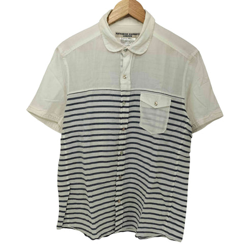 キャサリンハムネットロンドン KATHARINE HAMNETT LONDON 半袖ボーダーシャツ メンズ LL