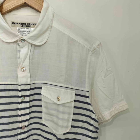 キャサリンハムネットロンドン KATHARINE HAMNETT LONDON 半袖ボーダーシャツ メンズ LL