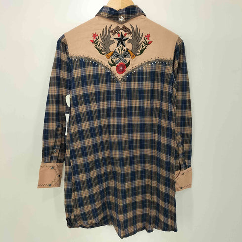 LIEN ウエスタンデザイン 長袖 シャツワンピース レディース import:L