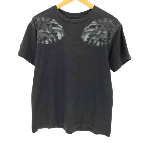 紅雀 べニスズメ プリントクルーネック 半袖Tシャツ タトゥー メンズ M
