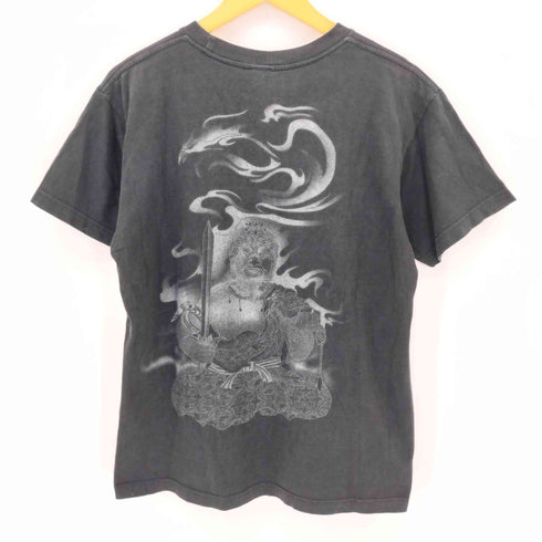 紅雀 べニスズメ プリントクルーネック 半袖Tシャツ タトゥー メンズ M