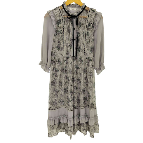 アクシーズファム axes femme フラワープリント レースワンピース レディース import:M