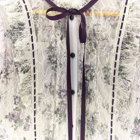 アクシーズファム axes femme フラワープリント レースワンピース レディース import:M