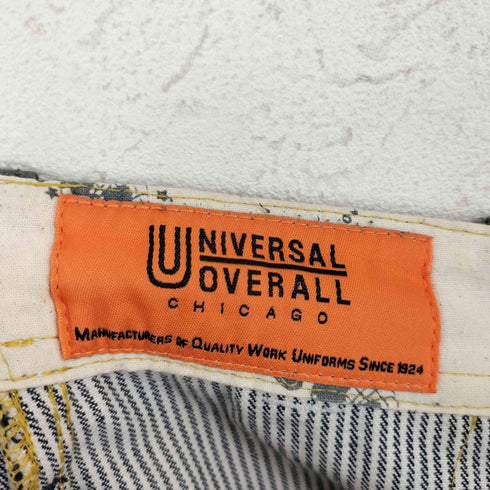 ユニバーサルオーバーオール UNIVERSAL OVERALL ヒッコリー ストライプ コットン ワイド パンツ レディース FREE