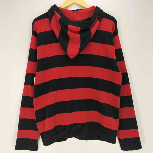 DENIM LAB GARMENT ボーダー ジップアップ ニットパーカー メンズ LL