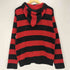 DENIM LAB GARMENT ボーダー ジップアップ ニットパーカー メンズ LL