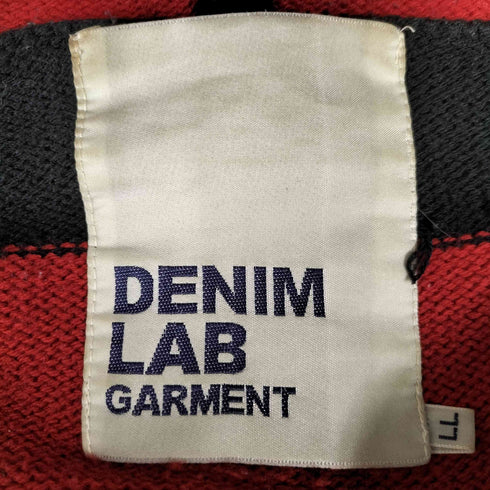 DENIM LAB GARMENT ボーダー ジップアップ ニットパーカー メンズ LL