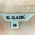 ルグラジック le glazik 比翼 ギャザー バンドカラー シアー ノースリーブ シャツ ワンピース レディース 36