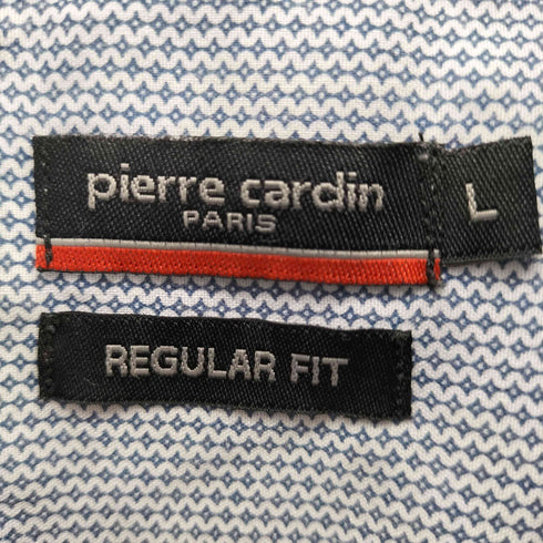 ピエールカルダン pierre cardin 総柄 ロゴ刺繍 レギュラーフィット 半袖シャツ メンズ import:L