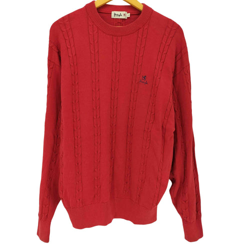 プリングルオブスコットランド Pringle of Scotland 90-00s ケーブル編み クルーネックニットセーター メンズ import:L