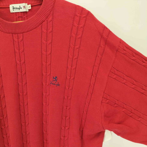 プリングルオブスコットランド Pringle of Scotland 90-00s ケーブル編み クルーネックニットセーター メンズ import:L