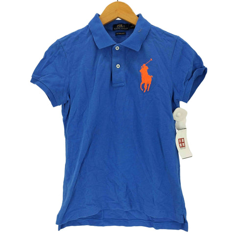 ポロラルフローレン POLO RALPH LAUREN THE SKINNY POLO ビッグポニー刺繍 半袖 ポロシャツ レディース M
