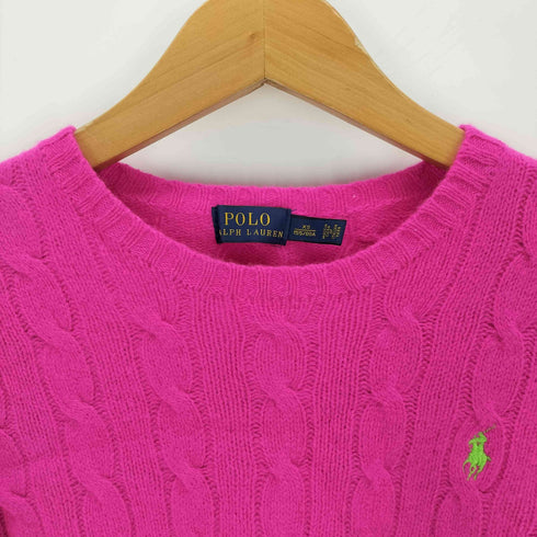ポロラルフローレン POLO RALPH LAUREN スモールポニー刺繍 ケーブル編みニット レディース XS