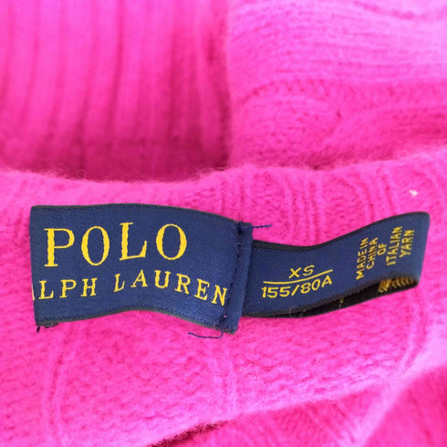 ポロラルフローレン POLO RALPH LAUREN スモールポニー刺繍 ケーブル編みニット レディース XS