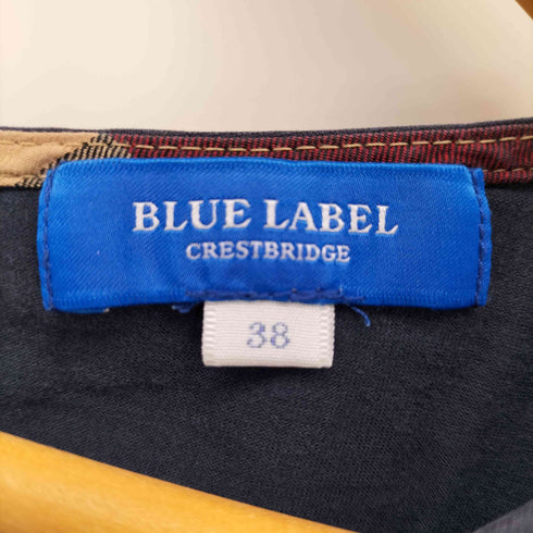 ブルーレーベルクレストブリッジ BLUE LABEL CRESTBRIDGE ノースリーブ フリル ブラウス カットソー レディース 38