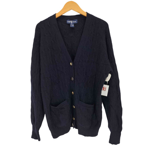 ラルフローレン RALPH LAUREN カシミヤ100% ケーブル編み ニットカーディガン レディース M