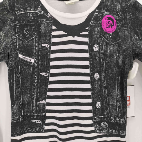 ディーゼル DIESEL トロンプルイユ クルーネック長袖Tシャツ Y2K レディース import:M