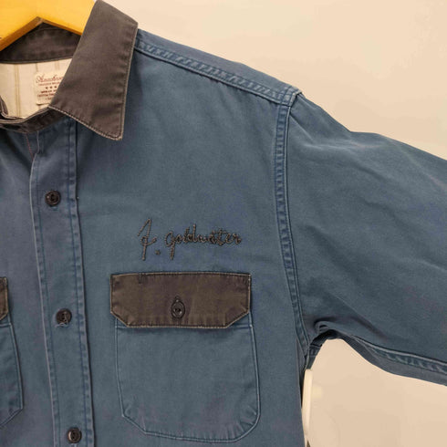 アナクロノーム Anachronorm チェーンステッチ刺繍 長袖 ワークシャツ メンズ