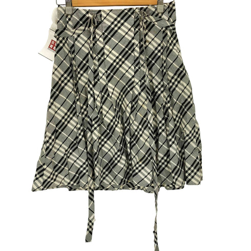 バーバリーブルーレーベル BURBERRY BLUE LABEL チェック柄 ベルテッド プリーツスカート レディース 36