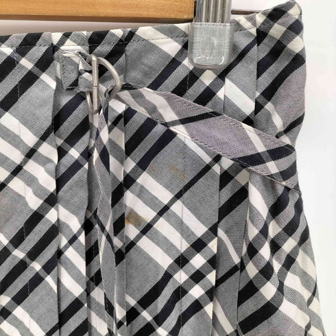 バーバリーブルーレーベル BURBERRY BLUE LABEL チェック柄 ベルテッド プリーツスカート レディース 36