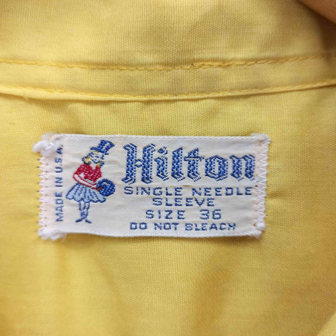 ヒルトン HILTON 50-60s USA製 両面刺繍 ボウリング半袖シャツ メンズ 36