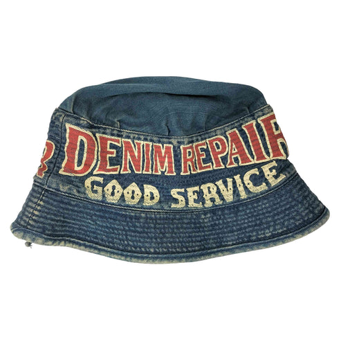 キャピタル KAPITAL 26SS 11.5oz デニム ランドリー HAT ヴィンテージ 加工 ロゴ プリント メンズ ONE SIZE