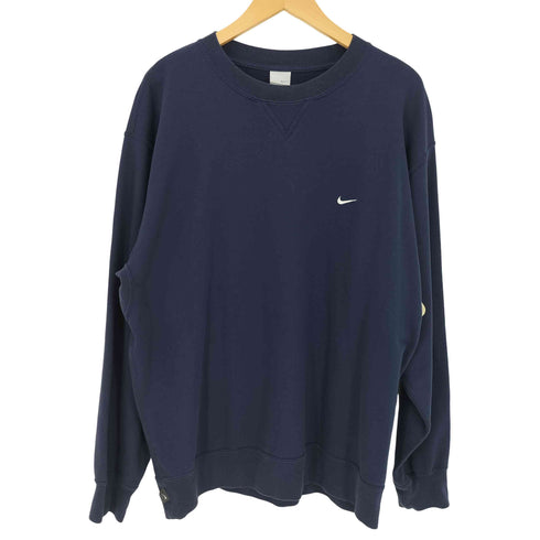 ナイキ NIKE 00s グレータグ スウッシュ ワンポイント刺繍 Vガゼット スウェット メンズ JPN:XXL