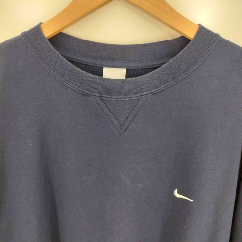 ナイキ NIKE 00s グレータグ スウッシュ ワンポイント刺繍 Vガゼット スウェット メンズ JPN:XXL
