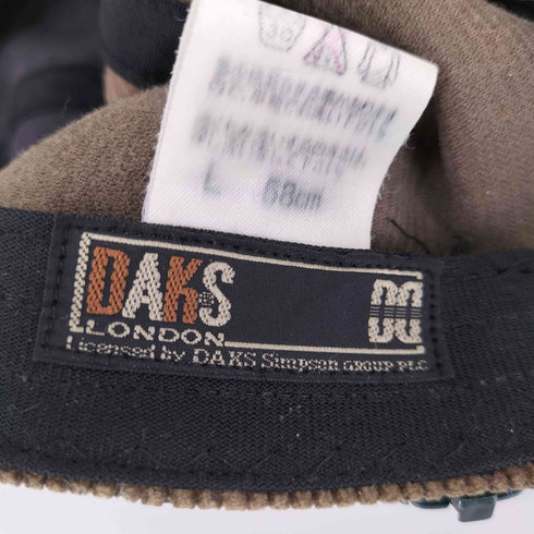 ダックス DAKS 太畝コーデュロイ6パネルキャップ メンズ